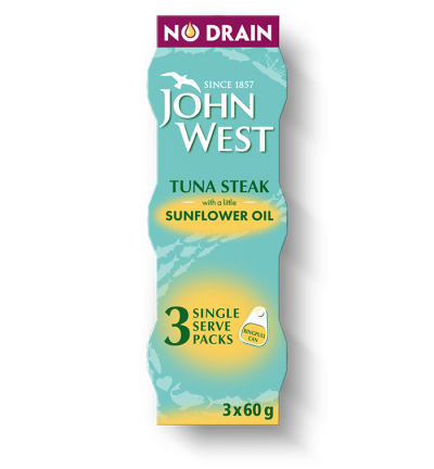 No Drain Tuna Steak With A Little Sunflower Oil – 3 X 60G