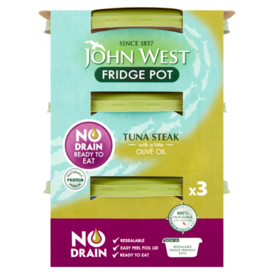 No Drain Fridge Pot Tuna Steak With A Little Olive Oil – 3 X 110g No Drain Fridge Pot Tuna Steak With A Little Olive Oil – 3 X 110g