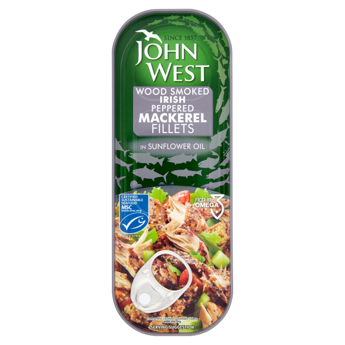 Smoked Irish Peppered Mackerel Fillets John West Ireland