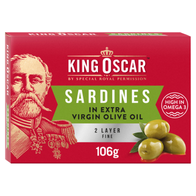 King Oscar Sardines in Extra Virgin Olive Oil 106g King Oscar Sardines in Extra Virgin Olive Oil 106g