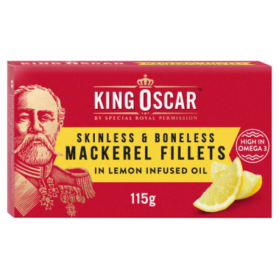 Mackerel Fillets in Olive Oil with Lemon Flavour Mackerel Fillets in Olive Oil with Lemon Flavour
