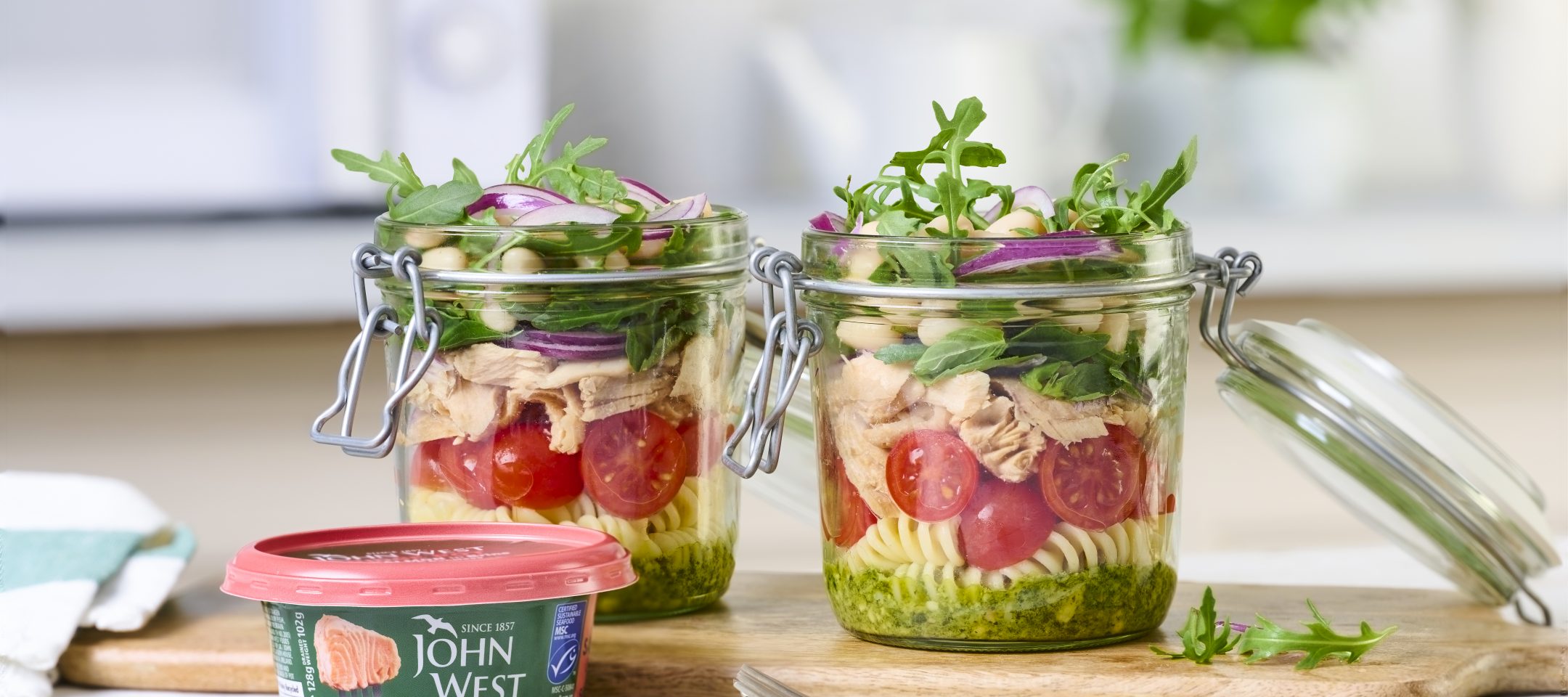 Italian Beans and Salmon Kilner Jar Lunch – John West Ireland